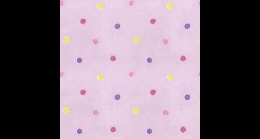 Dutch Wallcoverings Kinderbehang - Papierbehang - Stippen - Lila