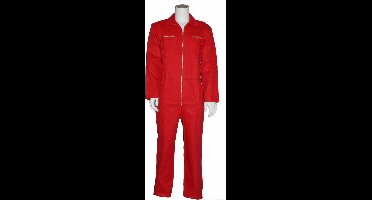 Yoworkwear Overall 100% katoen met rits rood maat 53