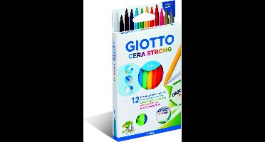 Giotto CERA STRONG WAX CRAYON ERASABLE BOX OF 12 PCS