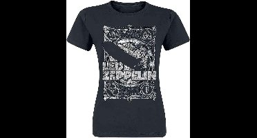 Led Zeppelin - Vintage Print LZ1 Dames T-shirt - M - Zwart