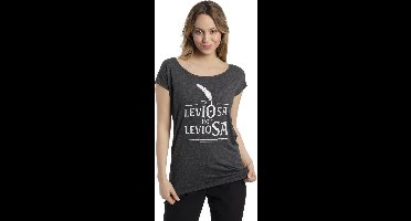 Harry Potter Leviosa Dames T-shirt - gemêleerd donkergrijs - 5XL