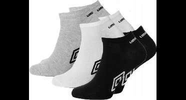 Umbro - Unisex - Maat 43 - 46 cm ( 3 - paar ) Multipack - Korte Sokken voor Heren/Mannen - veelkleurig - Sport - Sneaker - Witte, Zwart, Grijs