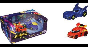 Carrera Speelgoedvoertuig - Pull and Speed - Batwheels - BAM vs. RED - Pull Back Auto - Terugtrekauto - 1:43 - 2 Stuks