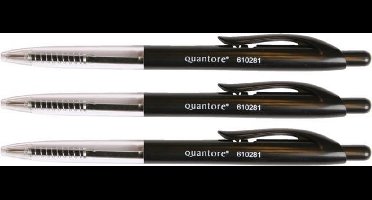 Balpen - Quantore - Zwart - Met drukknop