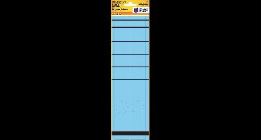 10x Enkele maplabels Smal Lang 297x38mm Blauw