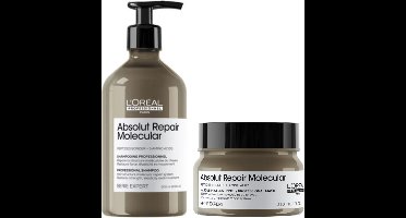 L'Oréal Professionnel - Absolut Repair Molecular Shampoo 500ml + Mask 250ml - Voordeelset