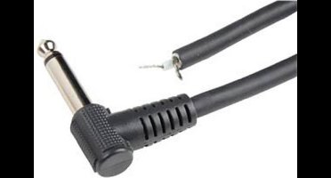 6,35mm Jack (m) haaks mono audio kabel met open eind / zwart - 1,8 meter