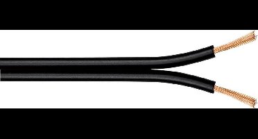Luidspreker kabel (CCA) - 2x 0,75mm² / zwart - 100 meter