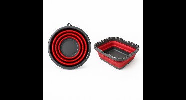 Dirt Devil Opvouwbare Opbergmand - Gemaakt van Kunststof - Voorzien van Handgreep - Rond Model - 1 Vak - Handig Opvouwbaar voor Compacte Opslag - Afmetingen 32,7 x 10 x 39 cm - Kleur Grijs/Rood
