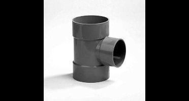 Dyka Verloop T-stuk 3x lijmmof 90° PVC keurmerk BRL52100 125 x 50mm