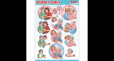 3D Knipvel - Yvonne Creations- Bubbly Girls - Mothersday ( moederdag) 1 stuks