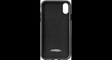 Echt lederen Lamborghini AVENTADOR D12 back case Geschikt voor de Samsung S10E - zwart