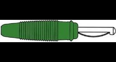 BANAANSTEKKER 4mm MET DWARSGAT EN SOLDEERAANSLUITING / GROEN (VQ 30) (HM1440D)