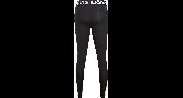Bjorn Borg LA Stripe dames tight - performance - zwart / geel - maat L