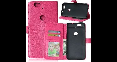 Cyclone wallet case hoesje Geschikt voor: Huawei Ascend P9 roze
