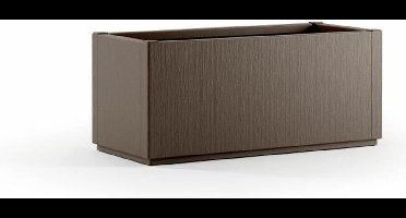 Plantenbak 80L met Drainagesysteem - Vorstbestendige Bloempot - Bruin Kunststof