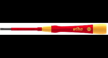 Wiha Elektronica, VDE, Elektronica en fijnmechanica Platte schroevendraaier Kopbreedte: 3.5 mm Koplengte: 65 mm