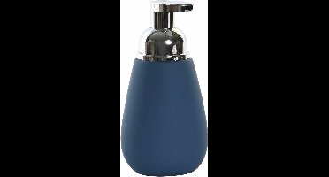 Items Zeeppompjedispenser - keramiek - nachtblauw - 16 cm - lotionpompje - keuken/badkamer/toilet