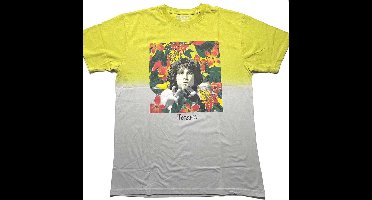 The Doors - Floral Square Heren T-shirt - XL - Geel