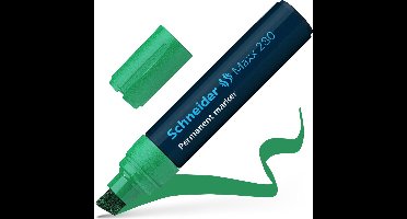 Schneider permanent marker - Maxx 280 - beitelpunt - groen - S-128004
