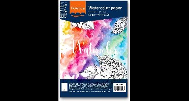 Aquarelpapier - Intense White - A4 - 200 grams - Gladde Structuur - Smooth - Florence - 12 vellen