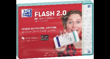Oxford Flash 2.0 - Flashcards - Gelijnd - A6 - Mint Groene rand - 80 stuks