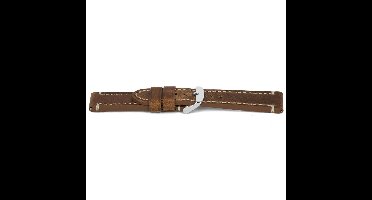 Horlogeband H420 Vintage Denver Camel bruin Leder 22x22 mm