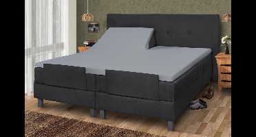 Zydante - Topper Hoeslaken - Dubbel Jersey - Extra Dik & Zacht – Elastisch – Strijkvrij - Villa Park - Zilver Grijs / 200x180
