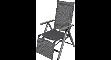 Brulo - 2 stuks Aluminium ligstoel tuin - ligstoel - strandstoel opvouwbaar - tuinstoel - polywood - Grijs
