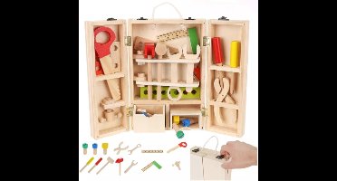 Ruhhy Houten Gereedschapskist Set voor Kinderen - Veilig en Educatief