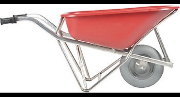 Matador Kruiwagen aluminium,90L Profi-Max Plus hdpe bak rood, extra breed lekvrij