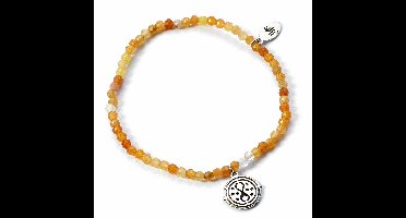 The Carat Shop Harry Potter Halfedelstenen Armband met Time Turner Zilveren Tijdverdrijver Bedel