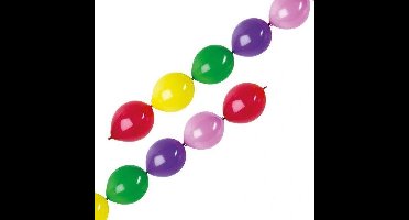 Zak met 100 doorknoopballons no. 10 assorti decoratiekleuren