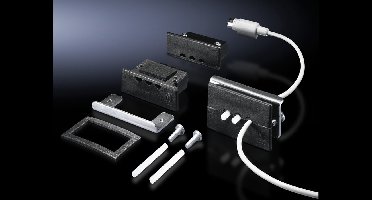 Rittal SZ 2400.500 Kabeldoorvoeringsplaat Drievoudig Klem-Ø (max.): 6 mm Kunststof Zwart (RAL 9005) 5 stuk(s)