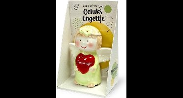 Miko Engeltje /Beertje Keramiek Beeldje Geslaagd