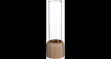 Houten basisvoet met reageerbuis Ø 5 cm en 28 cm hoog (1 pc)