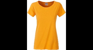 James and Nicholson Dames/dames Basic Organic Katoenen T-Shirt (Goudgeel)