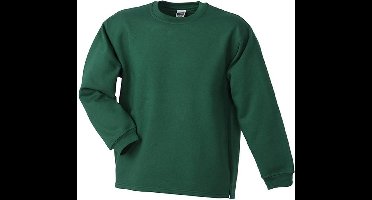James and Nicholson Unisex Open Hem Sweatshirt (Donkergroen)