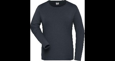 James and Nicholson Dames/dames Organic Cotton Sweater met lange mouwen (Koolstof)