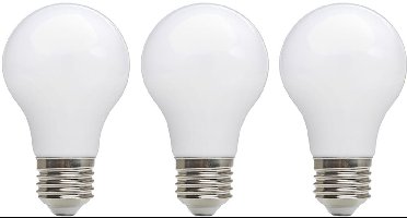 Kobi LED Filamentlamp E27 7W - 780lm - 4000K - 230V - Melkglas - 15.000 Branduren - 360° - Voor Woonkamer, Keuken of Bureau - 3 stuks