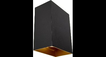 Moderne wandlamp Zwart met Goud | Vierkant | GU10 | Dimbaar | Eros