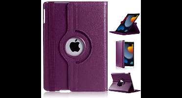 Hoes geschikt voor iPad 2021 / 2020 / 2019 (9e/8e/7e Generatie / 10.2 inch) - 360° draaibare Bookcase - Paars