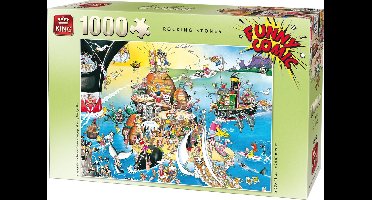 King Funny Comic Puzzel - Rocking Stones - 1000 Stukjes Legpuzzel (68 x 49 cm)