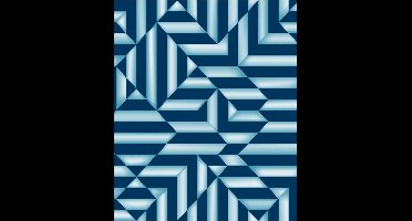 Galactik ruit/streep blauw L858-01