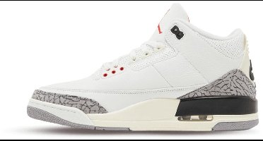 Air Jordan 3 Retro - Maat 44 - Summit White/Zwart/Cement Grey/Fire Red / Wit Zwart - Air Jordan 3 - Lifestyle - Heren Sneakers voor Mannen