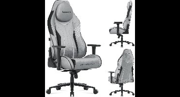 Huzaro Force 8.3 - Bureaustoel - gamingstoel - ergonomisch - suède - geïntegreerde hoofdsteun MET MAGNEET - UltraGravity-mechanisme - zwart
