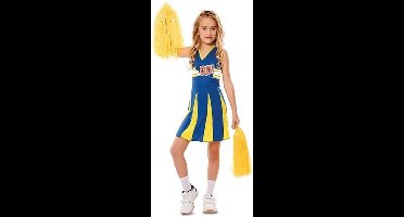Witbaard Verkleedjurk Cheerleader Meisjes Blauw Maat 140/155