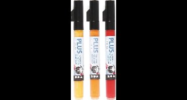 Creotime Markerset Plus Color 1-2 Mm Okergeel-oranje-donkerrood
