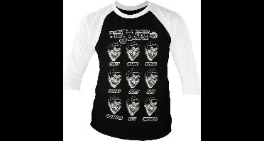 DC Comics Batman Raglan top -L- The Many Moods Of The Joker Zwart/Wit