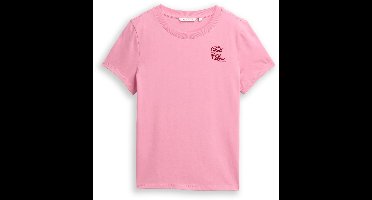 Tom Tailor Denim - T-shirt van katoen - Maat L - Soft Blush Rose